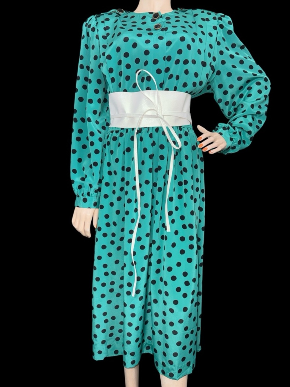 Lady Carol Vintage Polka Dot Secretary Dress